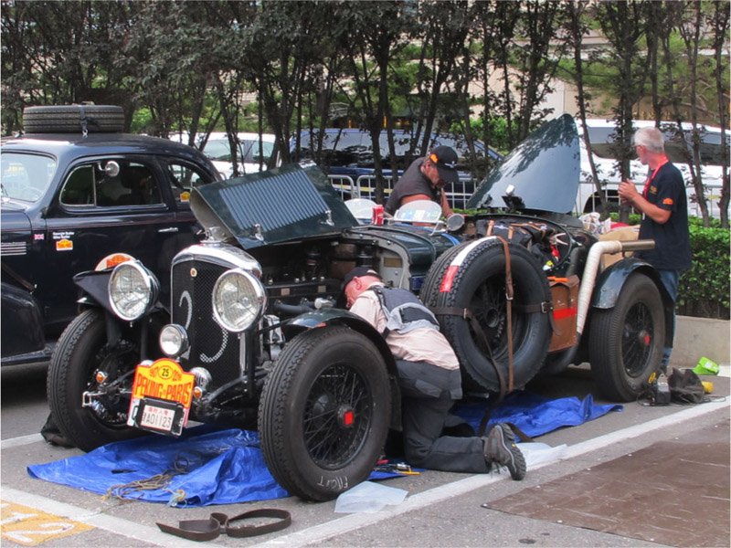 2016 Pechino Parigi -manutenzione alla Bentley